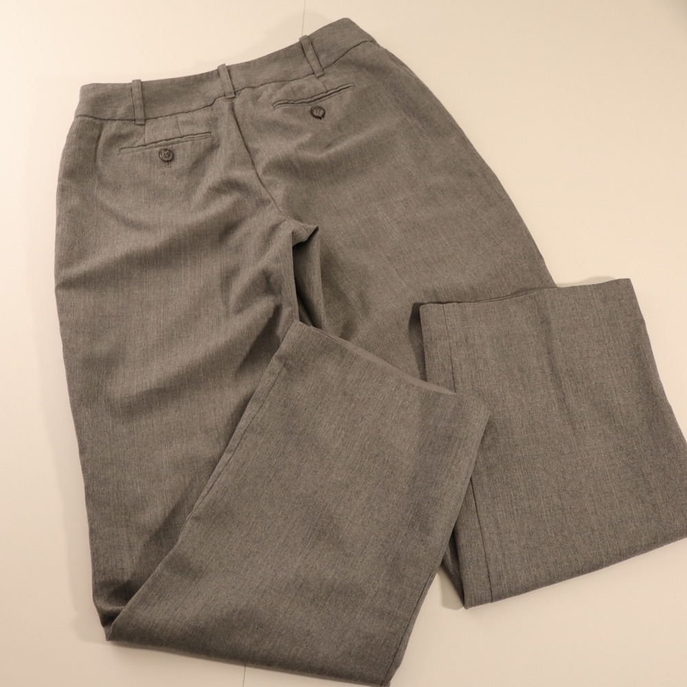 ANN TAYLOR LOFT Julie Fit Grey Tweed Bootcut Dress Pants Trousers Sz 4 - Picture 4 of 7